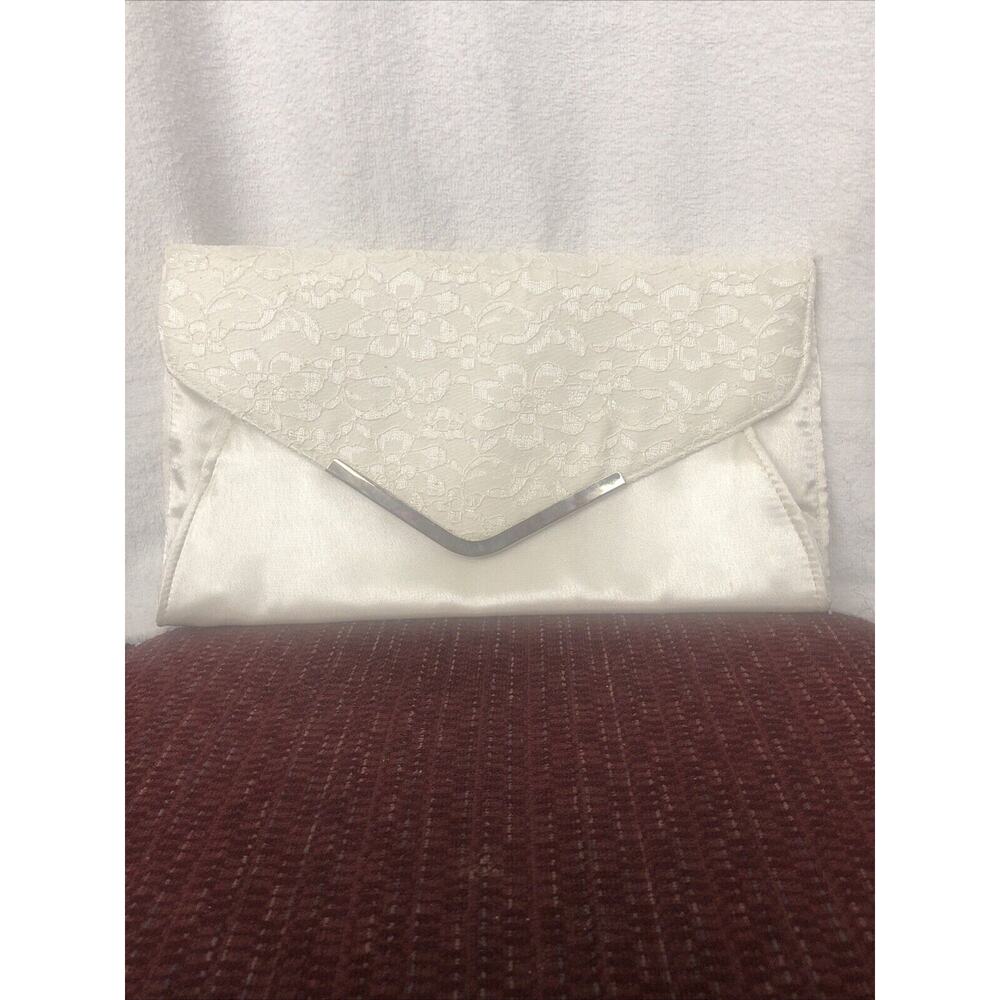 VINTAGE HAND BEADED ENVELOPE CLUTCH EVENING PURSE SATIN Bag Strap Not Included